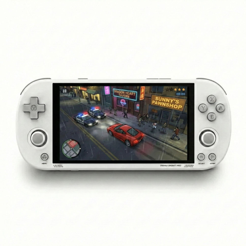 Consola retro portabila TRIMUI Smart Pro cu jocuri, quad core Cortex-A35 1.8GHz, 1GB LPDDR4, IPS LCD 4.96" 1280x720, 5000 mAh, WiFi 5, alb [0]