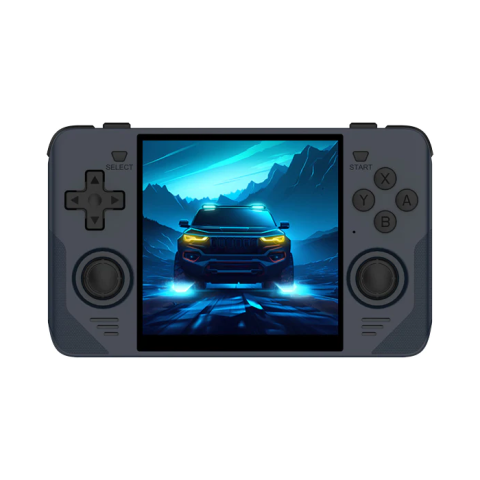 Gaming - Consola retro Powkiddy RGB30 128GB cu jocuri incluse, quad core Cortex-A55 1.8GHz, 1GB LPDDR4, IPS LCD 4.0" 720x720, 4100mAh, albastra, portabila