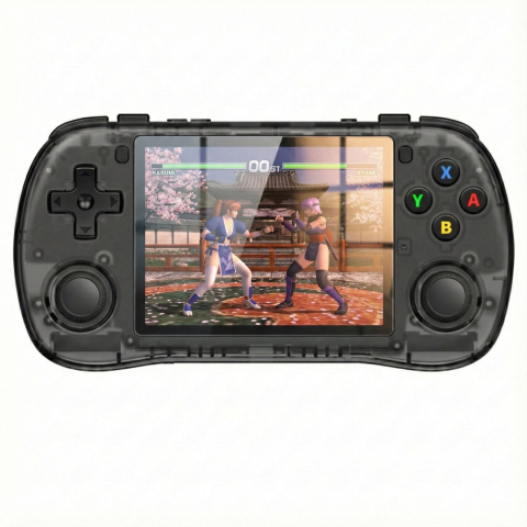 Gaming - Consola retro Powkiddy X35H 64GB cu jocuri, quad core Cortex-A55 2.0GHz, 1GB RAM, IPS LCD 3.5" 640x480 4:3, acumulator 3000 mAh, bluetooth, neagra, portabila