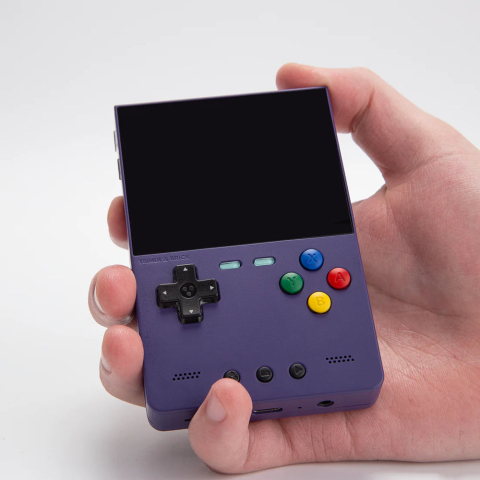 Consola retro TRIMUI Brick 64GB cu jocuri, quad core Cortex-A53 2.0GHz, 1GB RAM, IPS LCD 3.2" 1024x768 4:3, acumulator 3000 mAh, WiFi, Bluetooth, indigo, portabila [7]
