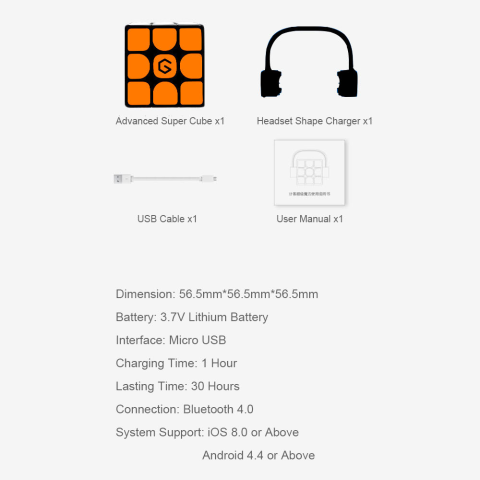 Cub Giiker i3s Super Cube, educativ, inteligent, de logica, cu aplicatie andoid, conectare prin Bluetooth, tutoriale, jocuri, provocari, clasamente si statistici [8]