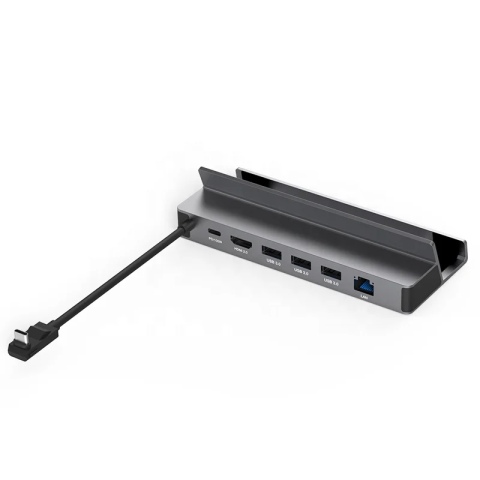 Accesorii Console - Docking Station 6 in 1 pentru Steam Deck, 3 x USB 3.0, HDMI 2.0 4K@60Hz 2k@144Hz, Gigabit Ethernet 1000Mbps si PD Hub de 100W