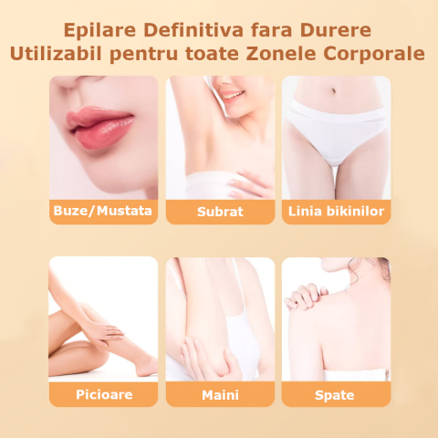 Epilator IPL Clavi, Premium, Functie ICE Cool cu Racire, Epilare Definitiva, Intinerire Piele, Reducere Acnee, 9 Trepte de Intensitate, 999 999 Pulsatii, 2 Capete de Schimb, Senzor Piele, Alb Auriu [7]