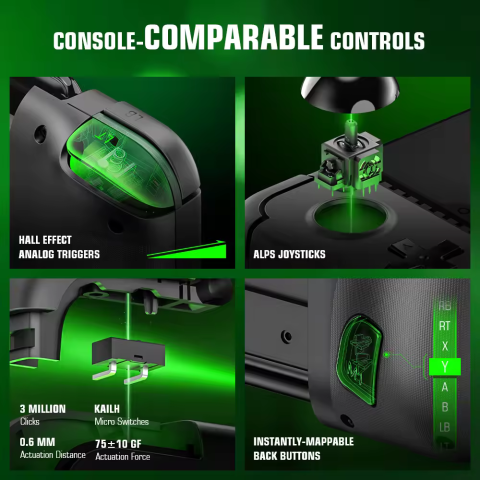 Gamepad GameSir X2 Pro Negru, pentru telefonul mobil, triggere analogice cu hall effect, butoane Kailh Microswitch, joystick-uri Alps 3D, incarcare Pass-through pe USB-C [4]