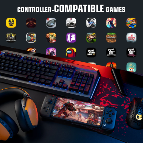 Gamepad GameSir X2 Pro Negru, pentru telefonul mobil, triggere analogice cu hall effect, butoane Kailh Microswitch, joystick-uri Alps 3D, incarcare Pass-through pe USB-C [10]