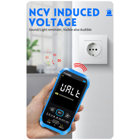 Multimetru digital FNIRSI S1, masoara tensiunea, intensitatea, rezistenta, capacitatea, temperatura, testarea continuitatii, portabil, precis, compact [6]