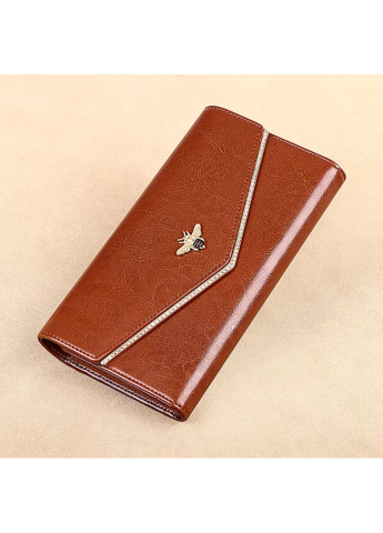 Portofel Dama Clavi, din Piele Naturala, Protectie Anti-Furt RFID, Spatios, cu Accesoriu, Maro [1]