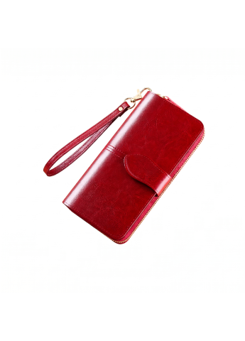 Portofele dama - Portofel Dama, din Piele Naturala Clavi, Protectie Anti-Furt RFID, Design Elegant si Incapator, Multiple Compartimente Carduri, Curea Detasabila, Cutie Cadou Inclusa, 19.5 x 9.5 x 3 cm, Rosu Burgundy