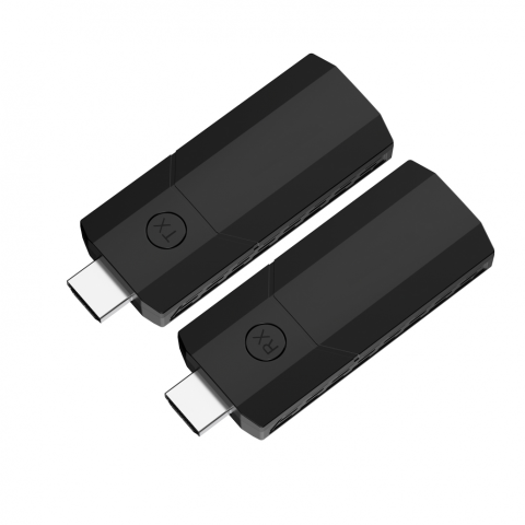 Laptop, Tablete & Telefoane - Set adaptoare extender wireless HDMI cu transmitator si receptor, transmisie la 1080p 60hz sau 4K 30Hz