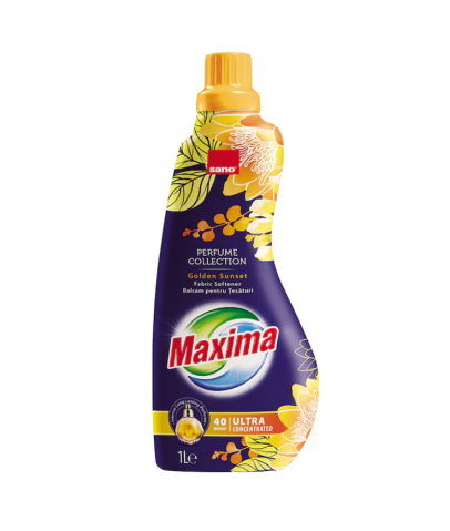 Detergenti haine si textile - Balsam de rufe ultra concentrat, Sano Golden Sunset, 1L (40 spalari)
