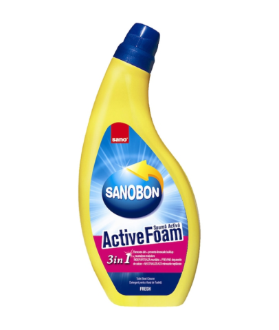 Baie - Detergent pentru WC Sano Bon Spuma Activa Fresh, 750 ml