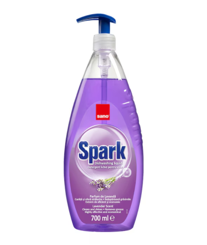 Bucatarie - Detergent vase Spark Lavanda, 700 ml