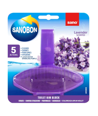 Baie - Odorizant solid pentru vasul toaletei, Sano Bon Lavanda, 55 gr