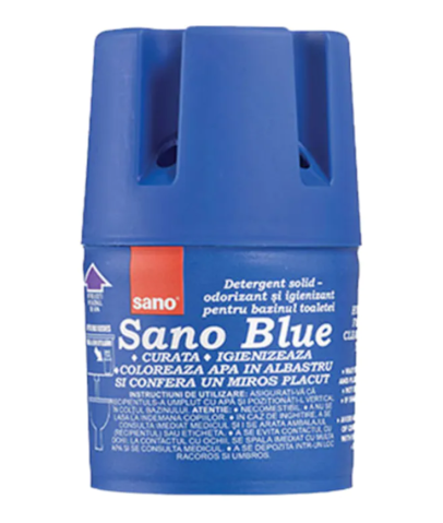 Baie - Odorizant solid Sano Blue pentru rezervorul toaletei,150 gr