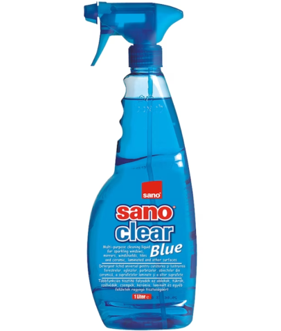 Solutii pentru geamuri si sticla - Solutie pentru geamuri si suprafete din sticla- Sano Clear Blue, 1L