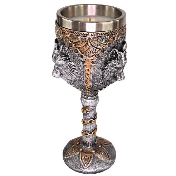 Lumânare Parfumată Pocal Medieval cu Lupi [3]