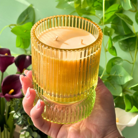 Lumânări Luxe One - Amber Obsession – Lumânare parfumată handmade în sticlă degrade