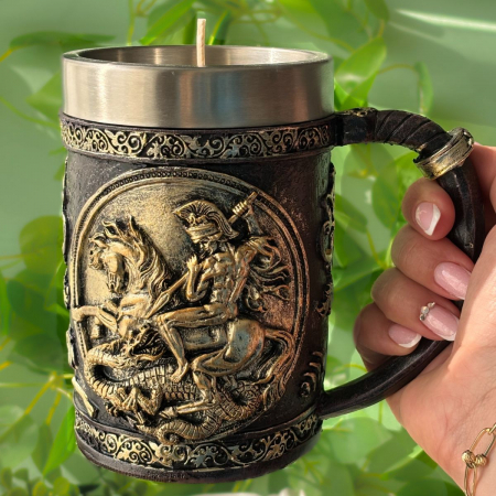 Lumânări Stil Medieval - Lumânare Parfumată - Cavaler cu Dragon