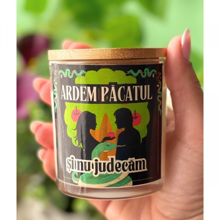 Lumânări cu Mesaje - Lumânare Parfumată Naturală Ardem Păcatul