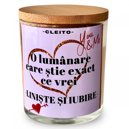 Lumânări cu Mesaje - Lumanare Parfumata - Liniște si Iubire