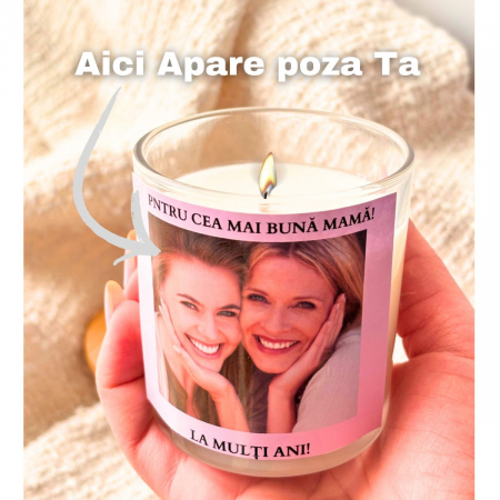 Lumânare Parfumată Personalizată cu Poză și Text [1]