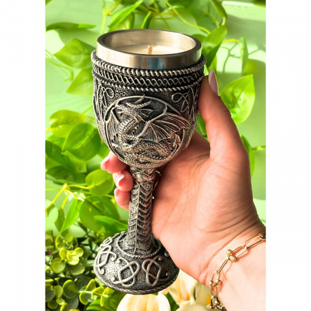 Lumanare parfumata Pocal Dragon Gri