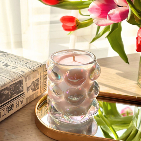 Lumânări Luxe One - Lumânare Parfumată în Recipient Bubble Sidefat