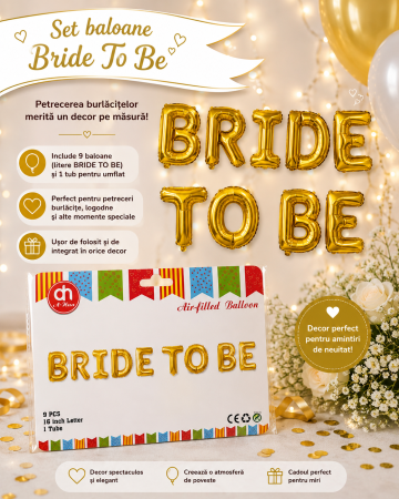 PETRECERI NUNTA/BOTEZ/LOGODNA - set baloane BRIDE TO BE