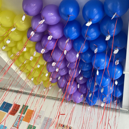 BACK TO SCHOOL - Balon heliu cu eticheta personalizata