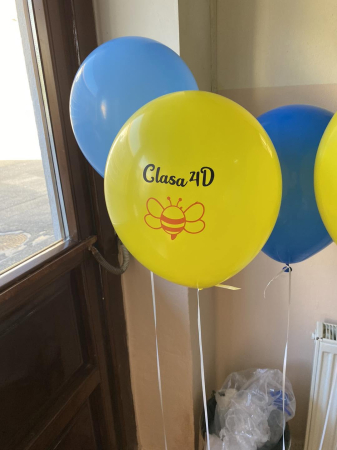 BACK TO SCHOOL - balon heliu personalizat cu autocolant