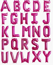 ACCESORII PETRECERE - Baloane folie litere 40cm roz magenta