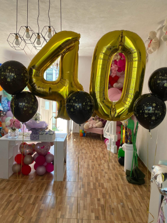 BALOANE CU HELIU - Balon folie cifra 0 cu heliu