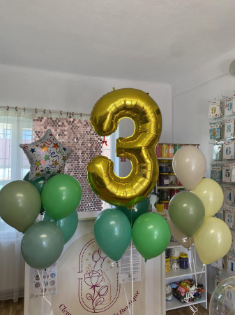 BALOANE CU HELIU - Balon folie cifra 3 cu heliu
