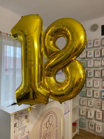 BALOANE CU HELIU - Balon folie cifra 8 cu heliu