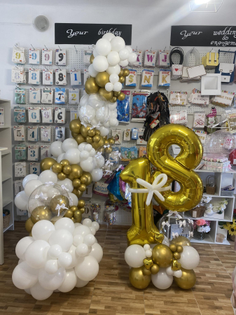 ARANJAMENTE ANIVERSARE - Kit arcada baloane grab & Go 3m și baza de baloane tematica