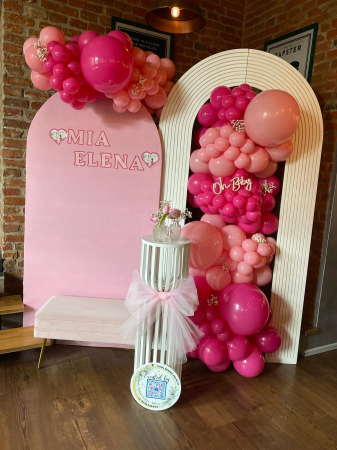 EVENIMENTE - Photocorner oval botez/aniversare fetite