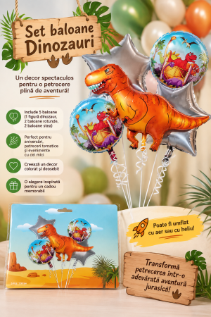 ACCESORII PETRECERE - set baloane dinozauri