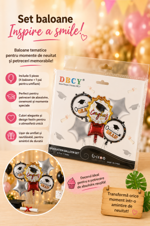 ACCESORII PETRECERE - Set baloane „Graduation”