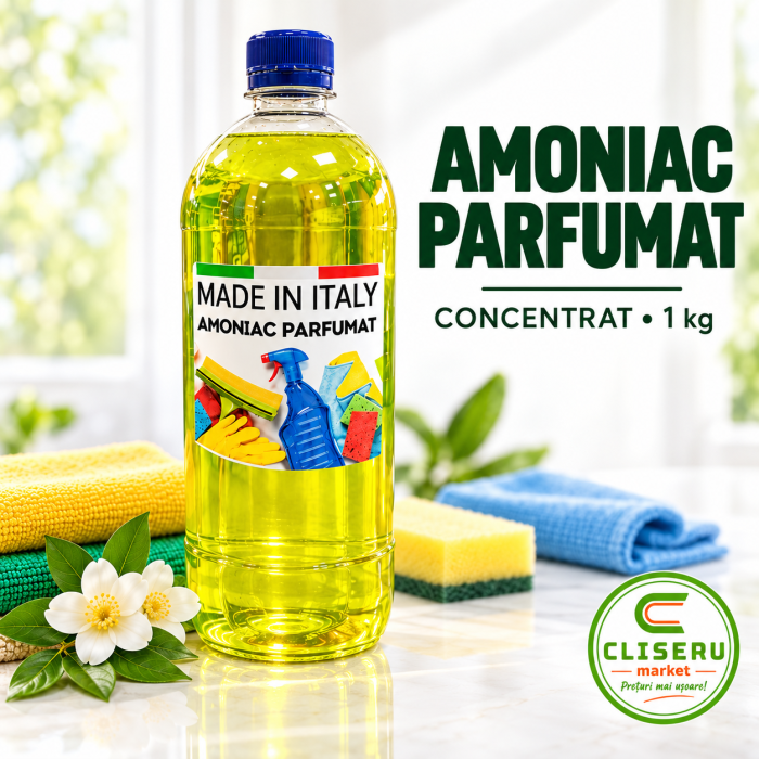 AMONIAC PARFUMAT CONCENTRAT pentru CURĂȚARE și DEGRESARE, 1 kg, sticlă inclusă [3]