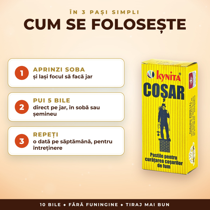 Coșar Kynita – pastile pentru curățarea coșului de fum, 10 bile, 38 g [2]