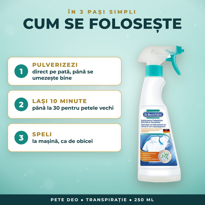 Dr. Beckmann soluție pete deodorant și transpirație – 250 ml [2]