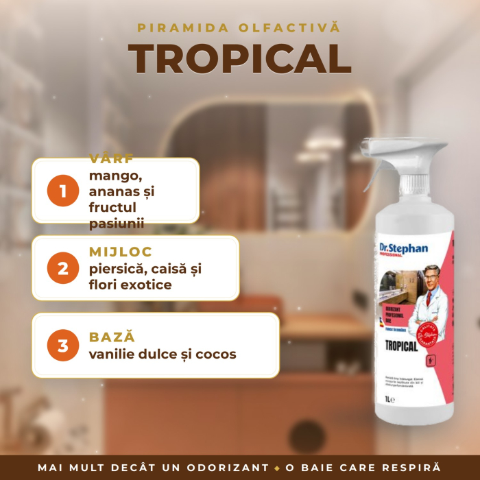 DR. STEPHAN TROPICAL – Odorizant profesional de baie cu pulverizator, fructat-dulce, 1 L [2]
