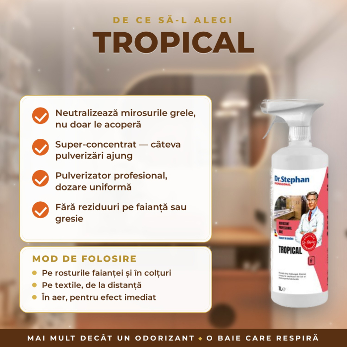 DR. STEPHAN TROPICAL – Odorizant profesional de baie cu pulverizator, fructat-dulce, 1 L [3]
