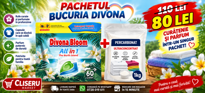 PACHET BUCURIA DIVONA ALPIN CAPSULE 60 CAPSULE + 1 KG PRAF MAGIC(PERCARBONAT ULTRACONCENTRAT) [2]