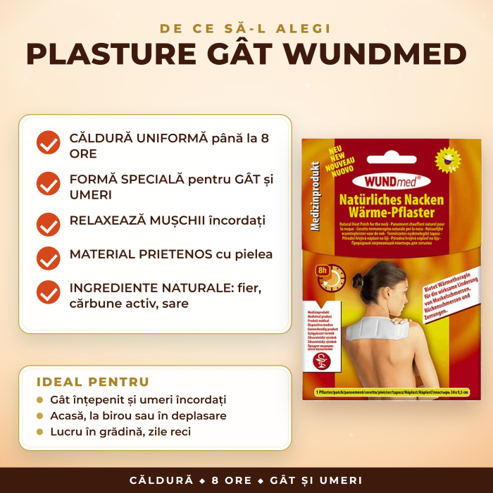 Plasture cald pentru gât și umeri WUNDmed – 30 × 9,5 cm [3]