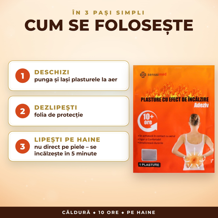Plasture cu efect de încălzire Senssimed cu cărbune activ – 10 × 13 cm [2]