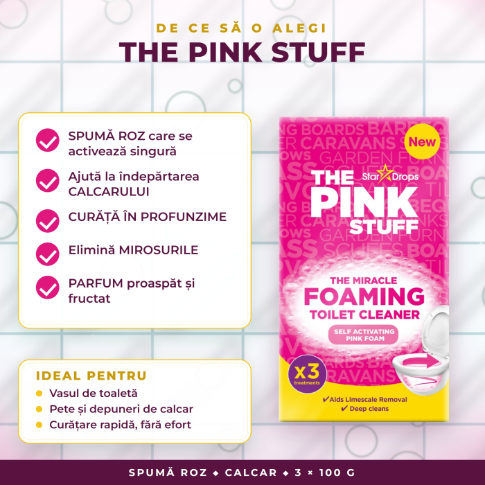 Pudră spumantă pentru toaletă The Pink Stuff – 3 x 100 g [3]