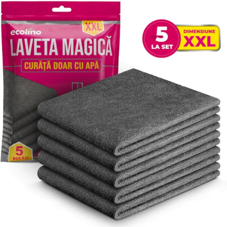 LAVETE - 1 bucata ECOLINO – LAVETA MAGICĂ din MICROFIBRĂ, curățare doar cu APĂ.ATENTIE PRETUL ESTE PENTRU 1 SINGURA LAVETA.