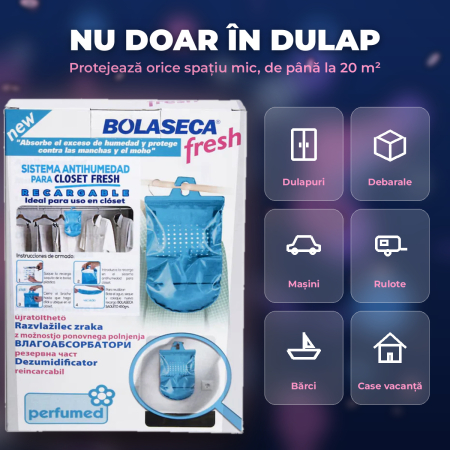 BOLASECA FRESH – Absorbant de UMIDITATE pentru DULAP, cu săruri parfumate, 450 g [2]
