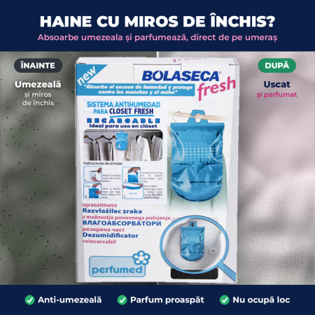 BOLASECA FRESH – Absorbant de UMIDITATE pentru DULAP, cu săruri parfumate, 450 g [1]